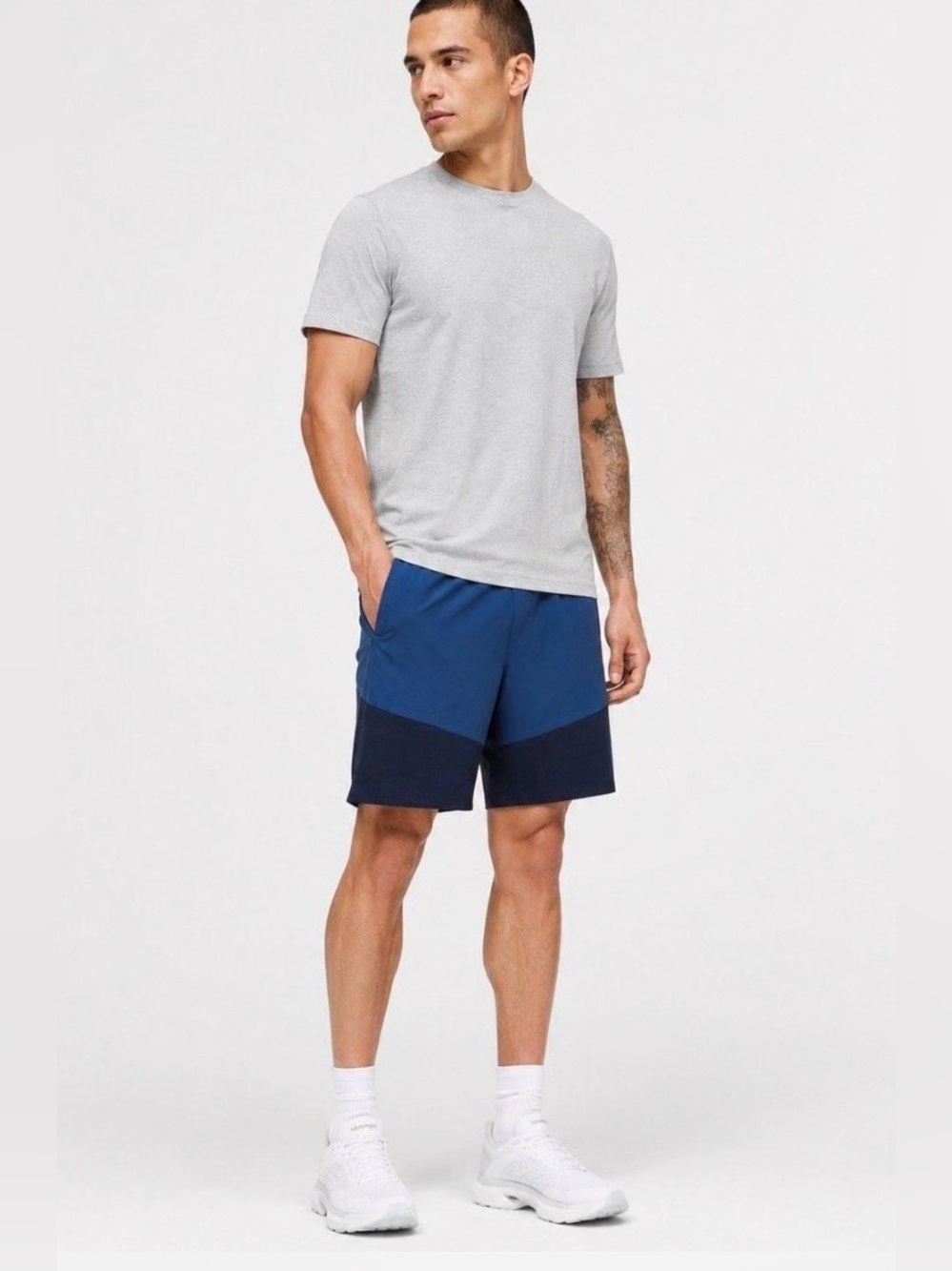 Lululemon Namastay At The Beach Short Navy Colorblock Athletic Shorts Size S